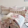 13372 Colcha de Algodón 100% con Estampado Floral Pequeño de Dibujos Animados para Primavera y Otoño, Manta de Confort, Cálida y Engrosada con Forro Polar para Invierno