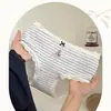 Ropa Interior de Algodón para Bebé Niña Clase A Estilo Escolar Estampado de Oso de Dibujos Animados Ribete de Encaje Algodón Puro Transpirable Calzones para Niña