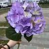 Comércio exterior nova cola macia sentir hortênsia fábrica única cabeça sentir begônia hortênsia casamento macio flores falsas atacado