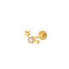 Henson F136 aleación de titanio incrustado circón flor amor estrella rosca diente interno labio clavo varilla cartílago perforación clavo hueso oreja