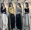 Pantalones de Pierna Recta Pierna Ancha para Mujer Otoño Invierno Nuevos Streetwear Casual Americano Pantalones de Chándal Moda Tendencia Cintura Alta Adelgazantes Pantalones de Pierna Recta