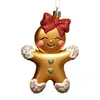 Nuevo Colgante de Árbol de Navidad Chapado en Oro Rosa Adornos Navideños Copo de Nieve Hombre de Jengibre Decoraciones Navideñas