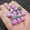 Cuentas sueltas de jade en forma de pepita cuadrada violeta, morado con reflejos verdes, cuentas cuadradas irregulares, accesorios para joyería DIY