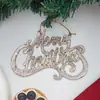 Pingentes de Letras Inglesas de Natal Decorações Feliz Natal Letra Dourada Marca Árvore de Natal Vestir Pequeno Pingente