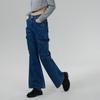 Jeans Estilo Tooling Nuevo Estilo 2024 Lavado Azul Agua Cintura Alta Rectos de Mezclilla para Mujer