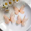 Pacote com 3 Borboletas de Tule 3D de Camada Dupla de 5cm para Acessórios de Cabelo DIY Feitos à Mão, Materiais de Decoração, Brincos de Maquiagem Facial Estilo Antigo Hanfu