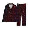 Conjunto de Pijama de Primavera y Otoño para Pareja Nuevo Estilo Transfronterizo Set de Pijama Cardigan Casual Personalizado con Estampado Floral Novedoso 3D