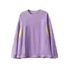Camiseta de pareja de manga larga con bloques de color y patchwork estilo montaña, para otoño e invierno, de doble cara cepillada, engrosada y cálida, para exteriores
