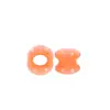 Expansión de oreja de doble cuerno de silicona suave de 3-25 mm para perforación humana.