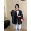 Cardigan de Tricô de Manga Lanterna de Alta Qualidade Estilo Coreano para Outono e Inverno, Suéter Casaco Slimming Estilo Preguiçoso para Mulheres