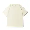 K2301 Camiseta de Manga Curta para Funcionários de Biblioteca 210g Algodão Solta Justa Siro Spun Algodão Penteado Placa Leve Algodão Liso T