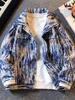 Chaqueta Retro Estilo Americano Tie-Dye Degradado para Hombre 2024 Primavera y Otoño Marca de Moda de Gama Alta Duffy Bonita Holgada Casual Chaqueta Top