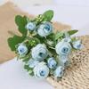 Flor Nórdica de Seda Artificial Rosa de Té Capullo de Té Ramo Pequeño de Rosa de Té Decoración para el Hogar Flor para Boda Sala de Estar Estilo Europeo