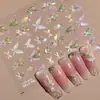 Redanco nuevo 5D relieve flor de lis lazo concha luz pegatinas para uñas pegatinas de uñas estéreo He-1125
