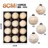 Novo produto internacional: Decorações de bola de Natal, Conjunto europeu vintage de bola de Natal para raspar, Enfeites de árvore de Natal
