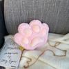 Bolsa de Pelúcia 3D de Patinha de Gato Desenho Animado para Mulheres, Bolsa de Ombro com Corrente Exquisita, Estilo Coreano Tendência Ins Bolsa Transversal Fofa e Única