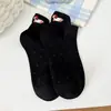 Meias Divertidas de Cachorro com Bolinhas para Mulheres, Meias Curtas, Estilo Fino de Verão com Tiras no Calcanhar, Meias Curtas de Desenho Animado Fofas, Meias de Algodão