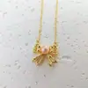 Pendientes de Botón Exquisitos Versátiles de Temperamento con Perlas y Lazo Hueco de Doble Capa Moda Estilo Minimalista Simple Nicho