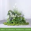 [Serie de Arte Floral de Tres Caracteres] Combinación de Paisajismo con Plantas Verdes Simuladas, Flores Artificiales, Césped Floral, Decoración de Ventana, Decoración Suave de Patio