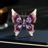 Nueva Moda Elegante Fijo Anti-caminar Insecto Accesorios de Pin de Gama Alta Broche Mariposa Diamante Goteo de Aceite Multiusos