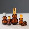 Botella de Vidrio a Prueba de Luz de Calabaza Única Marrón Botella con Atomizador de Doble Calabaza Multiespecificación Botella Pequeña de 30ml Botella con Rodillo de 50ml