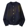 Chaqueta cárdigan de punto trenzado con cuello redondo 2026 invierno nuevo estilo coreano para hombre holgada de color liso prenda de punto moderna