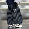 Pantalones de Otoño para Niños 2012 2026 Nuevos Joggers Rayados Sueltos para Niños Pantalones Largos Guapos de Primavera Otoño Otoño