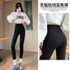 Leggings originais de pele de tubarão para mulheres, sem linhas estranhas, cintura alta, controle de barriga, levantamento de glúteos, fitness de yoga, modeladora, justa, disponível para atacado