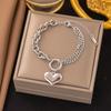 Pulsera de Acero Inoxidable Nueva Estilo Ins Versátil No se Desvanece Joyería de Mano Moda Joyería de Pulsera para Mujeres