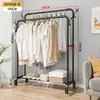 Secador de Roupas de Piso Vertical com Haste Única e Dupla Cabideiro Doméstico para Quarto Varanda Cabide de Roupas Cabide de Roupas