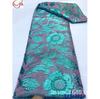 Bordado con hilo de oro y plata brocado antiguo jacquard tela encaje brocado africano tela