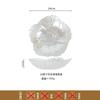 Plato de fruta de estilo nórdico moderno con forma de flor para el hogar, plato de comida de cristal, plato simple perlado de buen aspecto