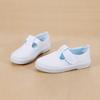2026 Novos Sapatos Brancos de Primavera e Outono para Crianças, Sapatos de Dança Brancos, Tênis de Lona para Meninos e Meninas, Sapatos Brancos Estudantis Atacado