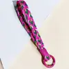 Cordão Trançado Colorido para Celular, Chaveiro Estilo Étnico, Alça de Mão, Estilo Casal, Acessórios de Joias Boêmios