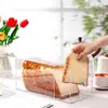 Caixa Contêiner Transparente de Acrílico para Armazenamento de Pão Cozinha Muffin Pão Bolo Comida Festa Organizador Caseiro Atacado