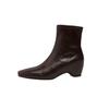 Botines Cortos de Tacón Alto con Punta Cuadrada Estilo Retro para Mujer 2026 Otoño e Invierno Nuevo Estilo de Alta Gama Aspecto Adelgazante y Botas Versátiles Botas Elásticas Ajustadas