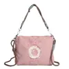 Bolsa Satchel Transversal Fofa Popular Japonesa e Coreana 2025 Ombro Único Passeio Nova Bolsa de Ombro Feminina de Nylon de Grande Capacidade
