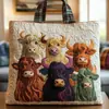 2026 Nueva Serie Transfronteriza de Vacas Vaca Estampado Digital Bolso de Hombro Acolchado de Moda