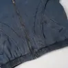 Jaqueta jeans boxy lavada com aspecto desgastado estilo rua retro americano Magic Bear com design desconstruído e gola esporte casaco workwear