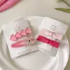 Presilha de Cabelo Rosa Dopamina para Mulheres 2024 Novo Presilha de Franja Testa Fofa Presilha Lateral Coração Pequena Presilha de Cabelo Acessório de Cabeça