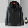 Chaqueta exterior 3 en 1 con logo personalizado, forro interior desmontable, chaqueta de plumas de dos piezas