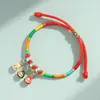 Pulsera de Hilo Rojo de Bebé de Dibujos Animados 2026 Nuevo Estilo Bendición Pequeño Zongzi Pulsera Estilo Chino Festival del Bote del Dragón Hilo de Cinco Colores Ajustable Venta al por Mayor
