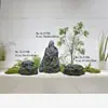 Pedra Artificial de Fibra de Vidro para Pátio Decoração Interna Macia Pedras Falsas Ornamentos para Jardim Rocha com Musgo