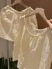 2025! Pijama de Gaze Dupla Doce e Fofo de Verão, Camiseta sem Mangas de Algodão Puro, Shorts de Cor Sólida, Pode Ser Usado Fora de Casa