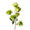 Flores Artificiais, Decorações com Flores Artificiais, Rosas Artificiais, Rosas Pequenas de Seis Cabeças, Entrega Transfronteiriça de Flores Artificiais, Flores Artificiais, Flores Decorativas