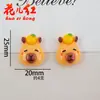 Gorra de Parche Serie Capibara Pegamento de Resina para Manualidades Accesorios de Resina Accesorios para el Cabello Funda de Teléfono Llavero Colgante Hebilla de Zapato