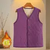 Colete de Veludo Alemão Outono e Inverno para Mulheres, Forrado com Fleece, Espessado e Quente, Colete de Gola V, Roupa para Mãe, Colete de Algodão com Veludo Dupla Face