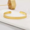 Pulseira Transfronteiriça de Aço Inoxidável Anel Aberto em C, Personalizada, Simples e Fashion, Aço Titânio Não Desbota Joias Atacado