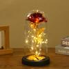 Nueva Cubierta Acrílica Adornos Luminosos de Escritorio Regalos Navideños Rosas con Pan de Oro Luz de Noche para el Hogar Accesorios Decorativos