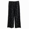 Calça Reta Estampada Paisley Estilo Old Money Americano 2025 Nova Solta Casual Fashionável Versátil de Perna Larga Longa